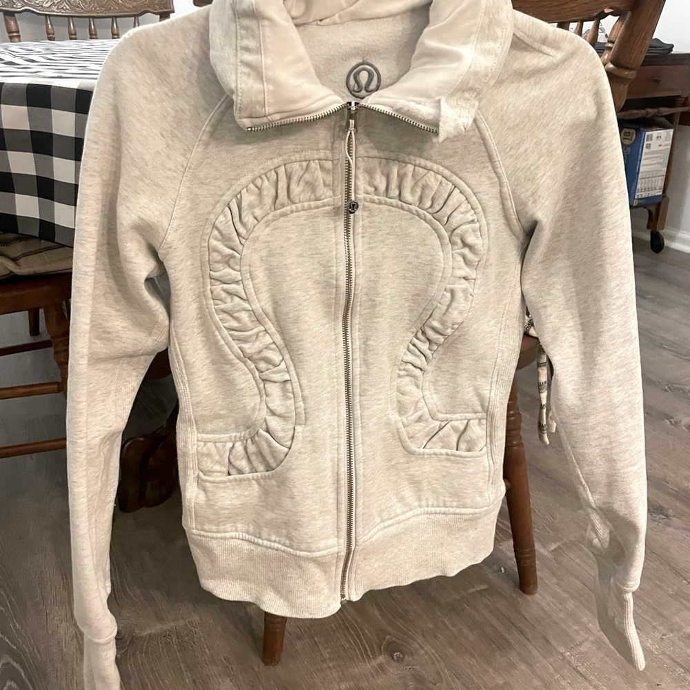 White Lululemon warmup jacket